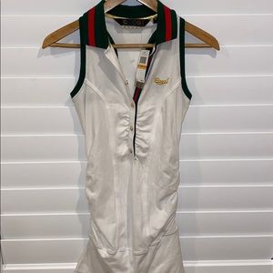 COOGI White Sleeveless Top with Green and Red Accents